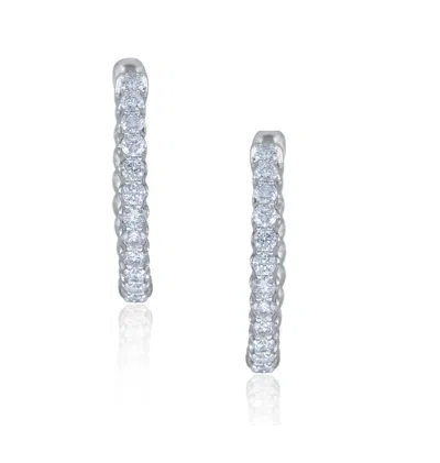 Diana M. Diamond Earrings In Silver