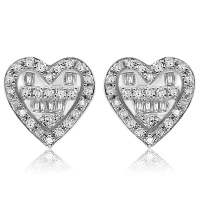 Diana M. Diamond Earrings In Silver