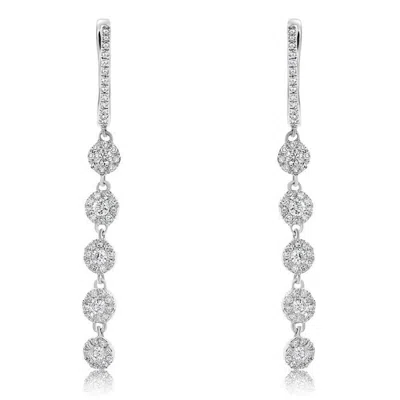 Diana M. Diamond Earrings In Silver