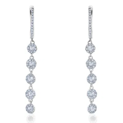 Diana M. Diamond Earrings In Silver