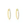 Diana M. Diamond Earrings In Silver