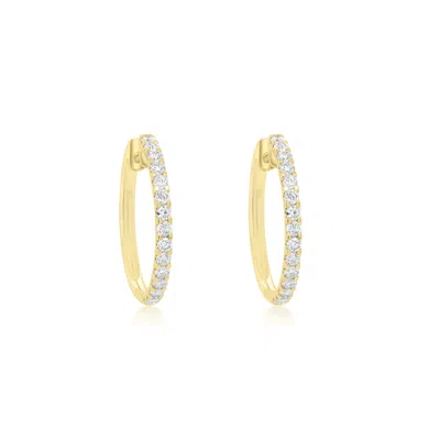 Diana M. Diamond Earrings In Silver