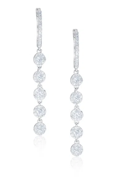 Diana M. Diamond Earrings In White