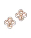 Diana M. Fine Jewelry 14k Two-tone 1.19 Ct. Tw. Diamond Earrings In White