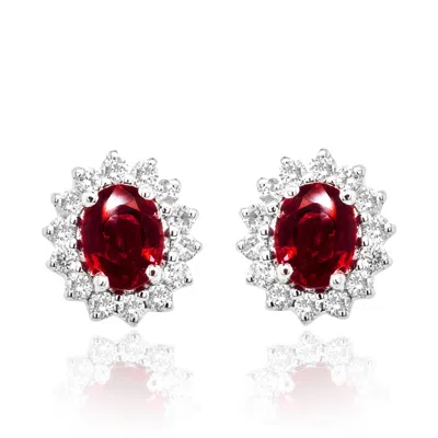 Diana M. Diamond Earrings In White
