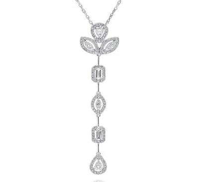 Diana M. Diamond Necklace In Silver