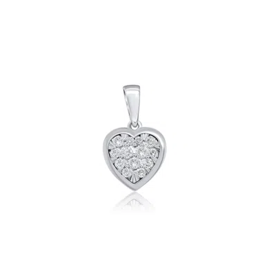 Diana M. Diamond Necklace In Silver