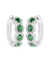 Diana M. Fine Jewelry 10k 2.19 Ct. Tw. Diamond & Emerald Earrings
