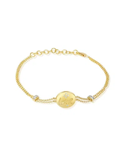 Diana M. Fine Jewelry 14k 0.05 Ct. Tw. Diamond Bracelet In Brown