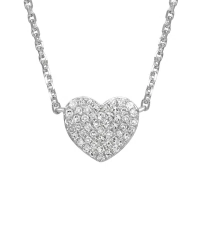 Diana M. Fine Jewelry 14k 0.16 Ct. Tw. Diamond Necklace In Silver