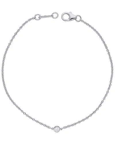 Diana M. Fine Jewelry 14k 0.20 Ct. Tw. Diamond Bracelet In Silver