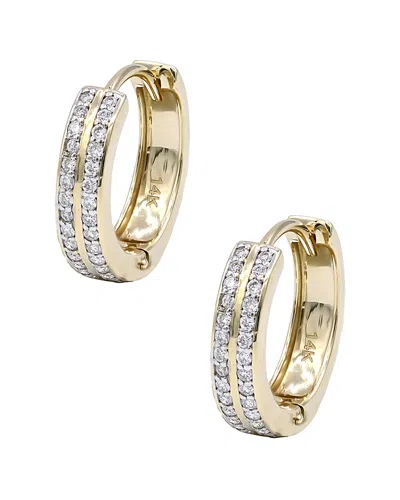 Diana M. Fine Jewelry 14k 0.20 Ct. Tw. Diamond Hoops In Gold