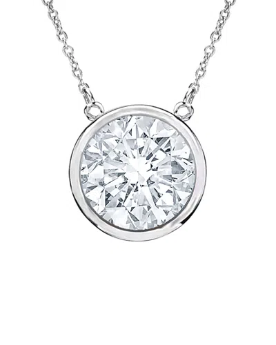 Diana M. Fine Jewelry 14k 0.20 Ct. Tw. Diamond Necklace In Metallic