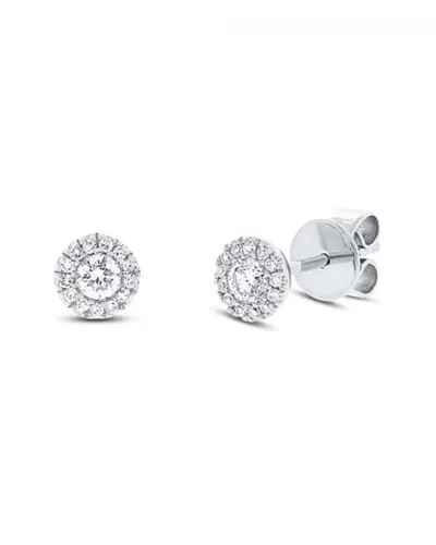 Diana M. Fine Jewelry 14k 0.24 Ct. Tw. Diamond Earrings In Silver