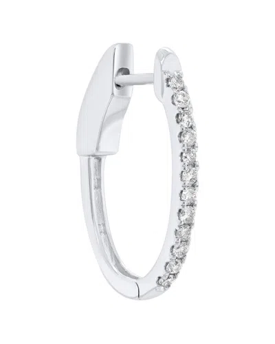 Diana M. Fine Jewelry 14k 0.25 Ct. Tw. Diamond Hoops In White