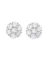 Diana M. Fine Jewelry 14k 0.25 Ct. Tw. Diamond Studs In Silver