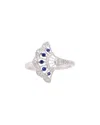 Diana M. Fine Jewelry 14k 0.32 Ct. Tw. Diamond & Sapphire Half-eternity Ring