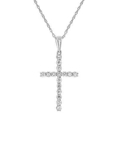 Diana M. Fine Jewelry 14k 0.33 Ct. Tw. Diamond Necklace In Silver