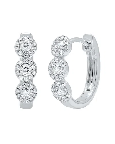 Diana M. Fine Jewelry 14k 0.37 Ct. Tw. Diamond Hoops