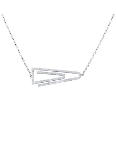 Diana M. Fine Jewelry 14k 0.37 Ct. Tw. Diamond Necklace In Metallic