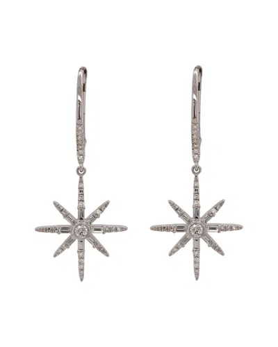 Diana M. Fine Jewelry 14k 0.42 Ct. Tw. Diamond Earrings In Metallic