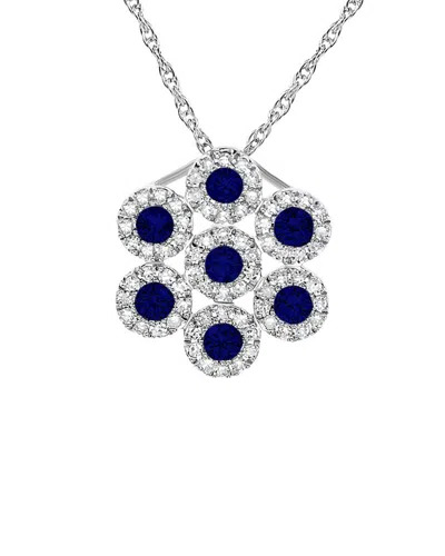Diana M. Fine Jewelry 14k 0.47 Ct. Tw. Diamond & Sapphire Necklace