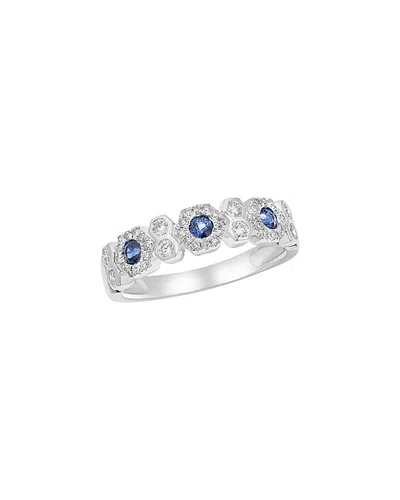 Diana M. Fine Jewelry 14k 0.55 Ct. Tw. Diamond & Sapphire Ring