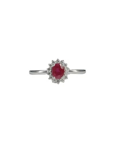 DIANA M. DIANA M. FINE JEWELRY 14K 0.59 CT. TW. DIAMOND & RUBY HALF-ETERNITY RING