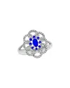 Diana M. Fine Jewelry 14k 0.65 Ct. Tw. Diamond & Sapphire Ring