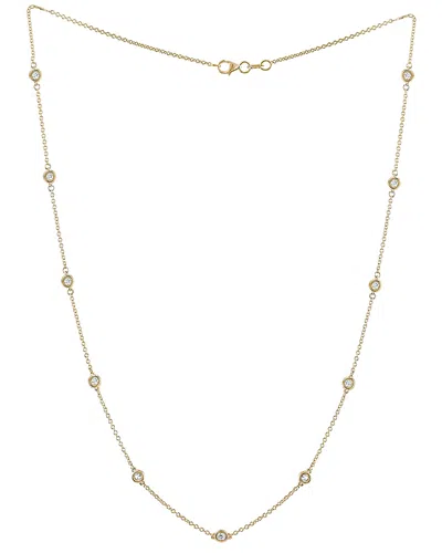 Diana M. Fine Jewelry 14k 0.70 Ct. Tw. Diamond By The Yard Necklace In Gold