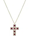 Diana M. Fine Jewelry 14k 0.73 Ct. Tw. Diamond & Ruby Necklace