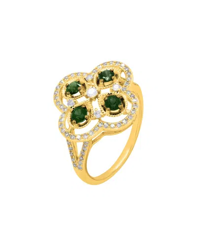 Diana M. Fine Jewelry 14k 0.74 Ct. Tw. Diamond & Emerald Half-eternity Ring