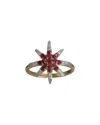 Diana M. Fine Jewelry 14k 0.75 Ct. Tw. Diamond & Ruby Half-eternity Ring