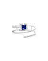 Diana M. Fine Jewelry 14k 0.75 Ct. Tw. Diamond & Sapphire Studs
