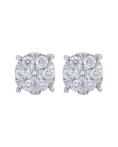 Diana M. Fine Jewelry 14k 0.75 Ct. Tw. Diamond Earrings In Silver
