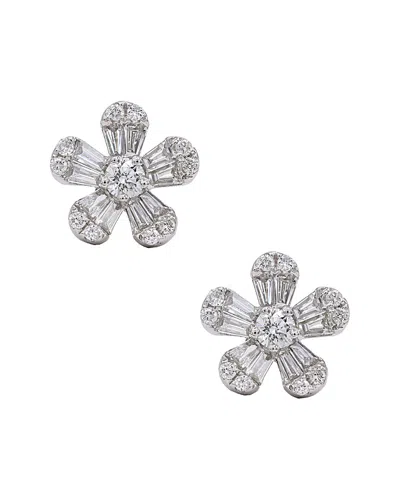 Diana M. Fine Jewelry 14k 0.77 Ct. Tw. Diamond Flower Earrings