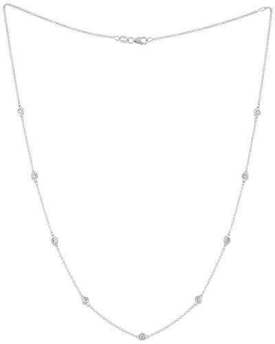Diana M. Fine Jewelry 14k 0.85 Ct. Tw. Diamond Necklace In Metallic