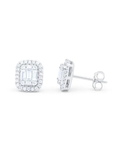Diana M. Fine Jewelry 14k 0.90 Ct. Tw. Diamond Earrings In Metallic