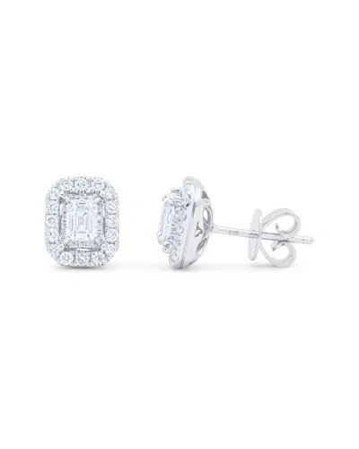 Diana M. Fine Jewelry 14k 1.00 Ct. Tw. Diamond Earrings In Silver