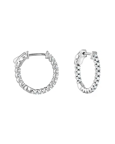 Diana M. Fine Jewelry 14k 1.00 Ct. Tw. Diamond Earrings In Silver