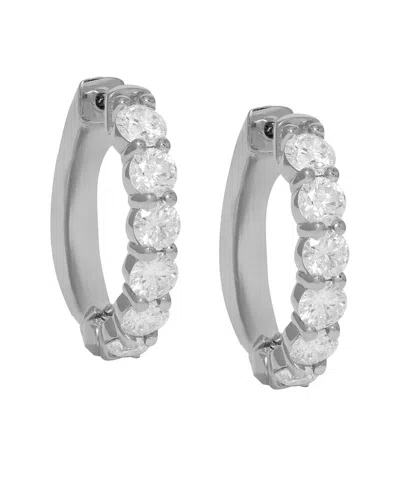 Diana M. Fine Jewelry 14k 1.00 Ct. Tw. Diamond Earrings In Silver