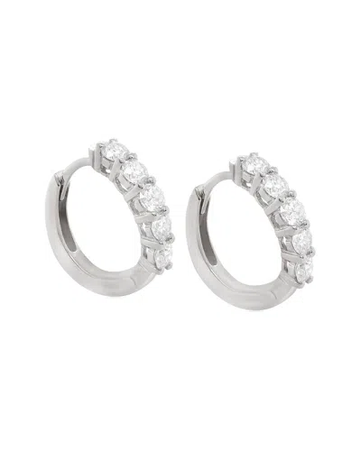 Diana M. Fine Jewelry 14k 1.00 Ct. Tw. Diamond Huggie Earrings In Metallic