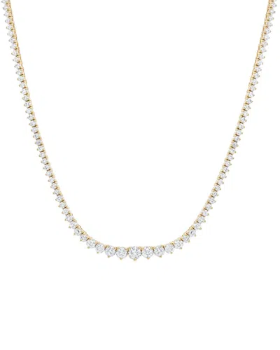 Diana M. Fine Jewelry 14k 10.00 Ct. Tw. Diamond Tennis Necklace In Gold