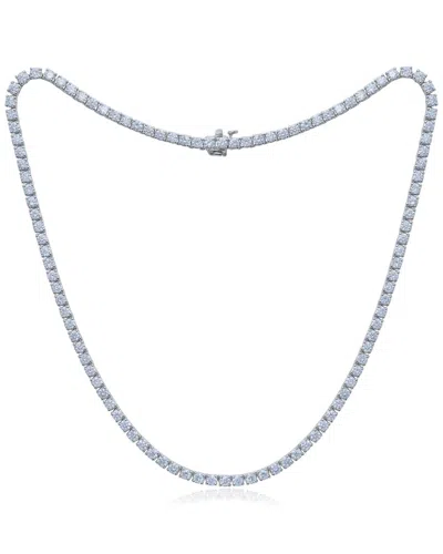 Diana M. Fine Jewelry 14k 10.05 Ct. Tw. Diamond Tennis Necklace In Metallic