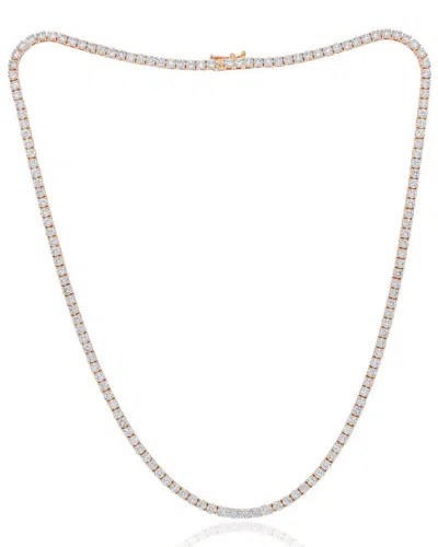 Diana M. Fine Jewelry 14k 10.20 Ct. Tw. Diamond Tennis Necklace In Transparent