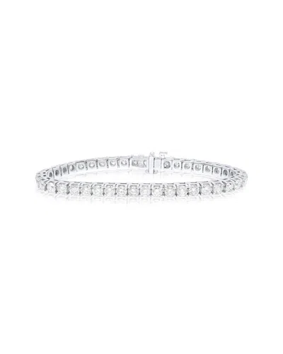 Diana M. Fine Jewelry 14k 10.50 Ct. Tw. Diamond Tennis Bracelet In Silver
