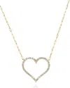 Diana M. 14 Kt Yellow Gold Diamond Pendant With Open-heart Design Adorned With 1.07 Cts Tw Round Diamonds