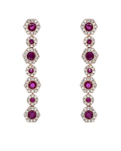 Diana M. Fine Jewelry 14k 1.16 Ct. Tw. Diamond & Sapphire Earrings