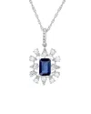 Diana M. Fine Jewelry 14k 1.19 Ct. Tw. Diamond & Sapphire Necklace