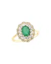 Diana M. Fine Jewelry 14k 1.35 Ct. Tw. Diamond & Emerald Half-eternity Ring